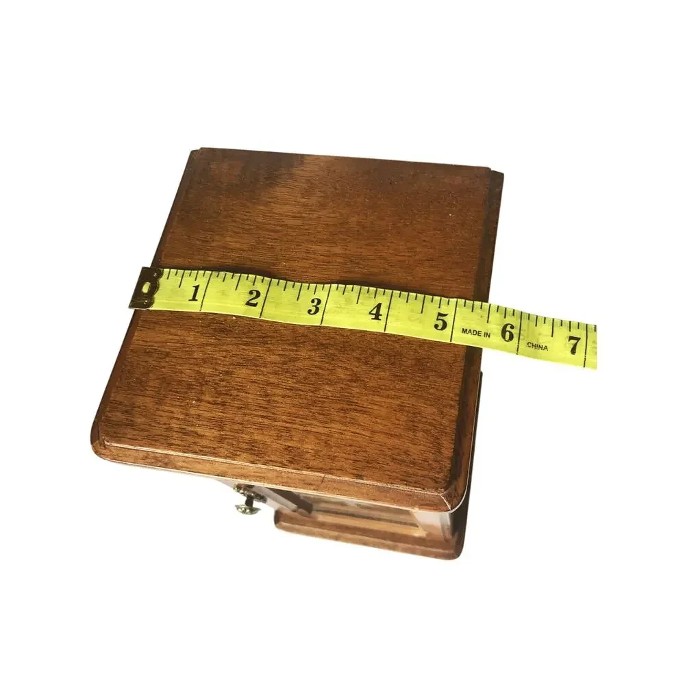 Vintage 1980s Wooden Etched Glass Jewelry Box Chest The Comadore by Rosalco